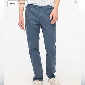 J crew opal blue Slim-fit garment-dyed five-pocket pant